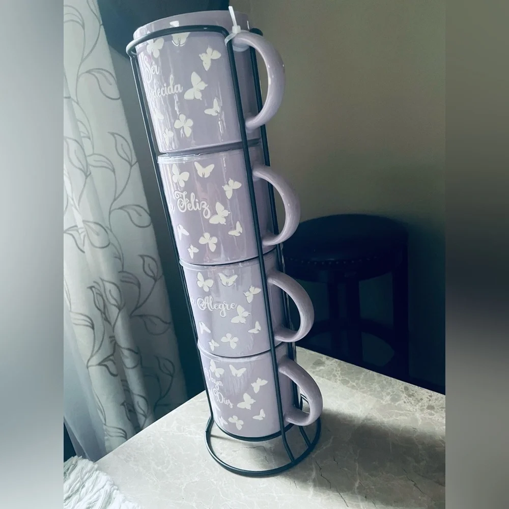 Signature Purple Stackable Mug Set